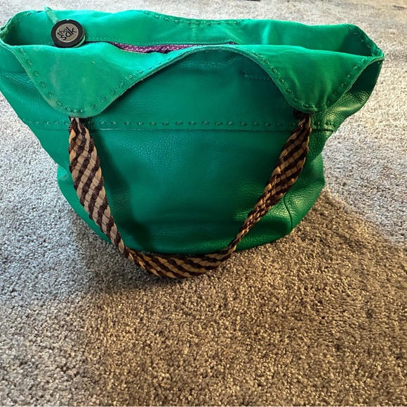 The Sak Striped Canvas hobo in Green, Blue, Brown and Cream - Picture 2 of 8